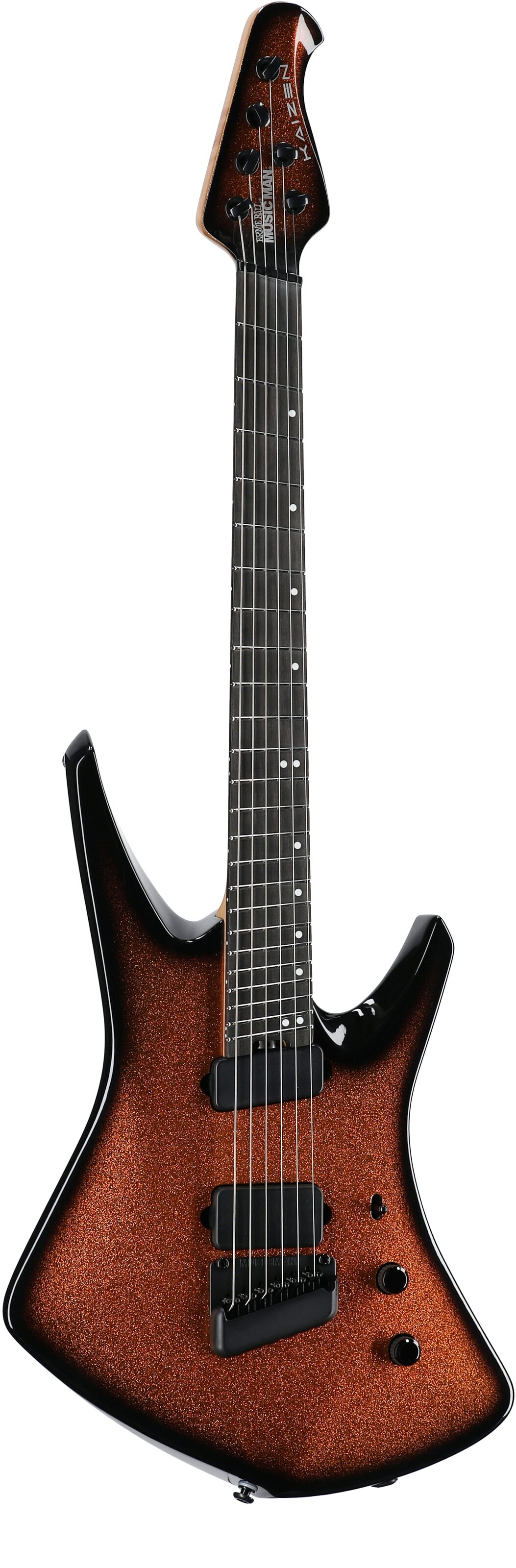 Ernie Ball Music Man Kaizen 6 Electric Guitar (with Case), Ember Burst, Serial Number S09625, Body Left Front