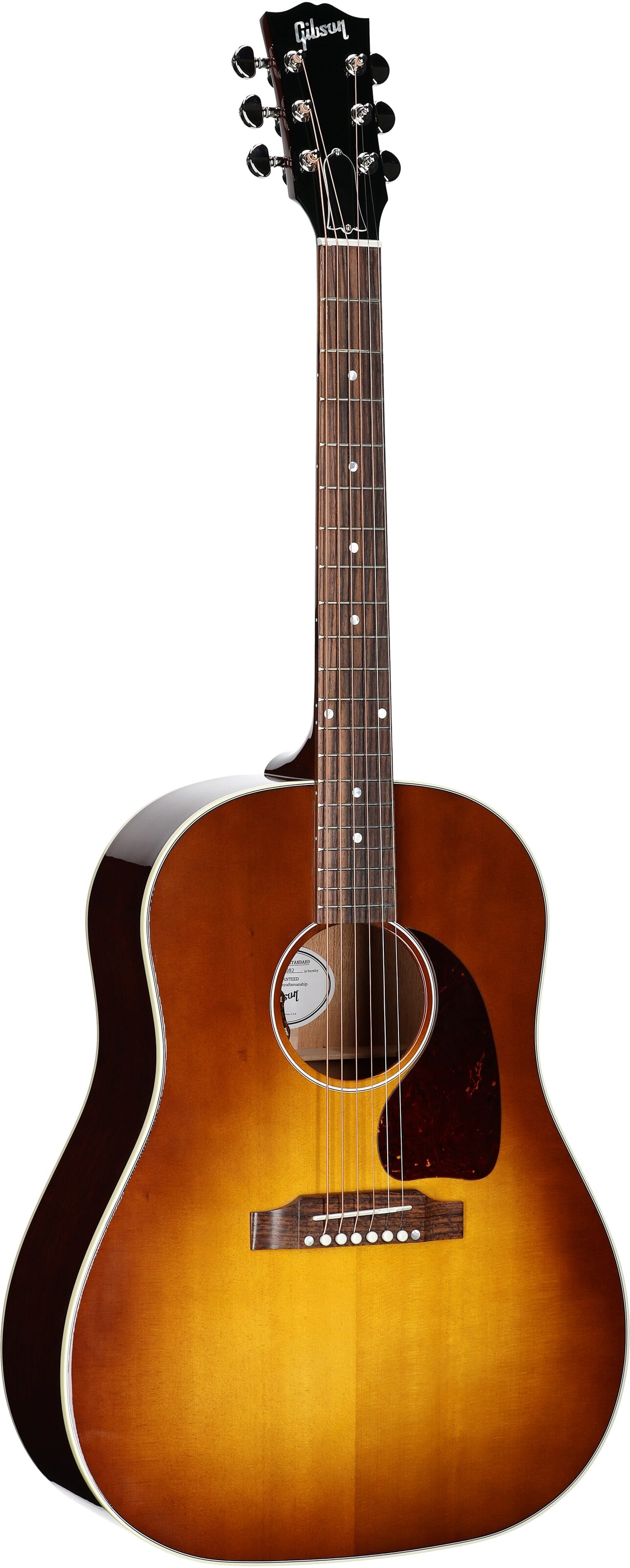 Gibson Limited Edition J-45 Standard Acoustic-Electric Guitar (with Case), Honey Burst, Serial Number 23054082, Body Left Front