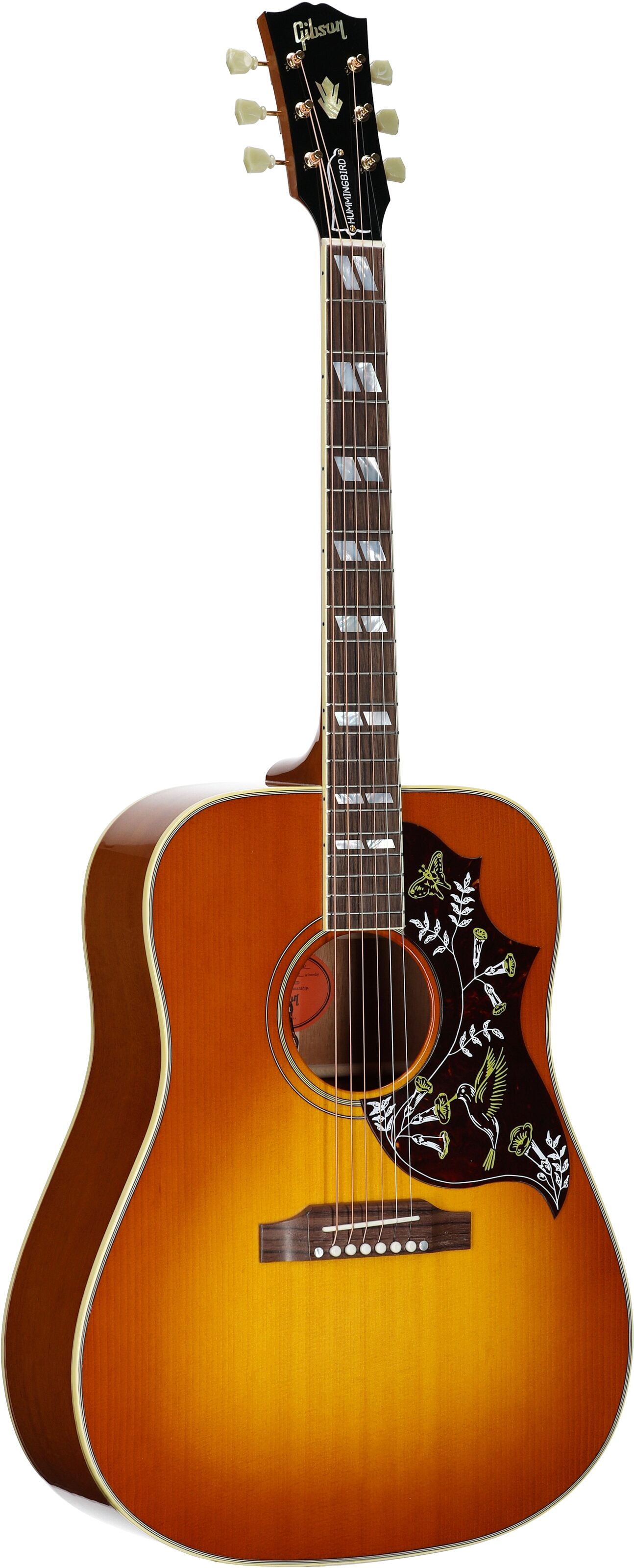 Gibson Hummingbird Original Acoustic-Electric Guitar (with Case), Heritage Cherry Sunburst, Serial Number 23314112, Body Left Front