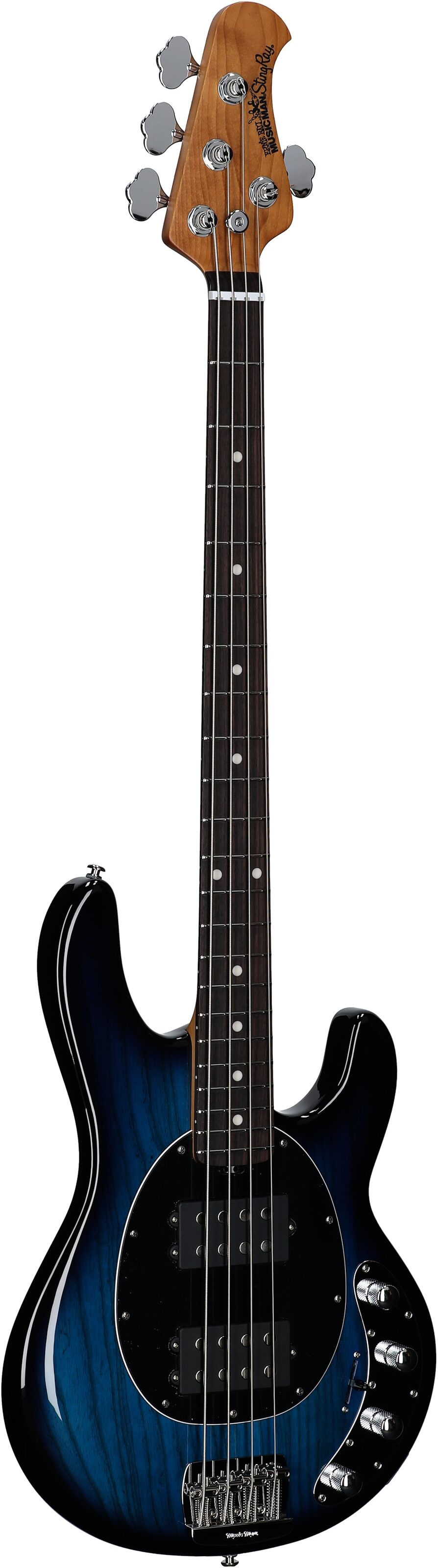 Ernie Ball Music Man StingRay Special HH Electric Bass (with Case), Pacific Blue, Serial Number K06495, Body Left Front