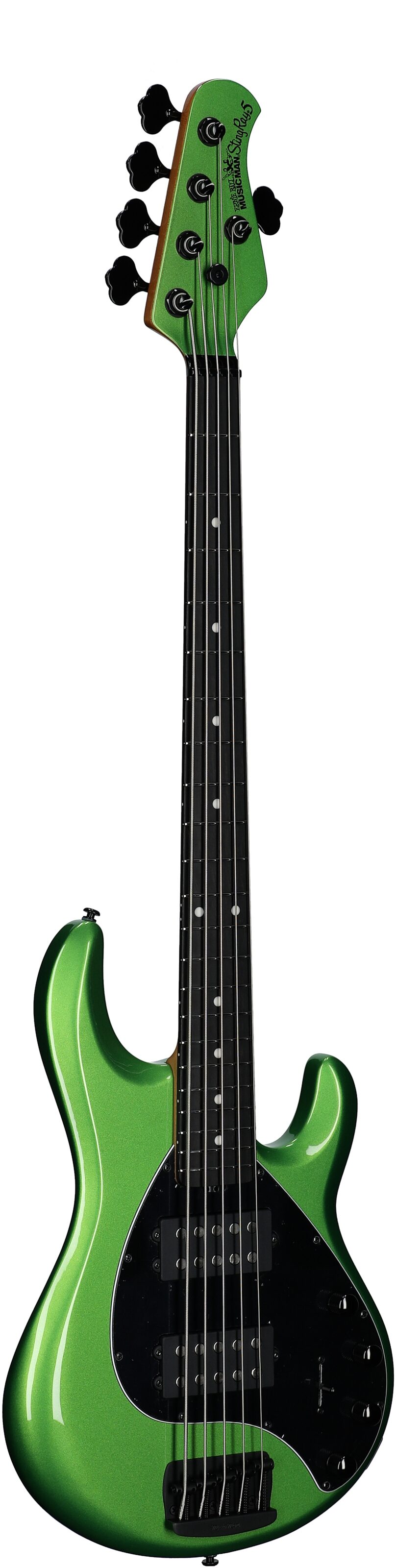 Ernie Ball Music Man StingRay 5 Special HH Electric Bass (with Case), Kiwi Green, Serial Number K06746, Body Left Front