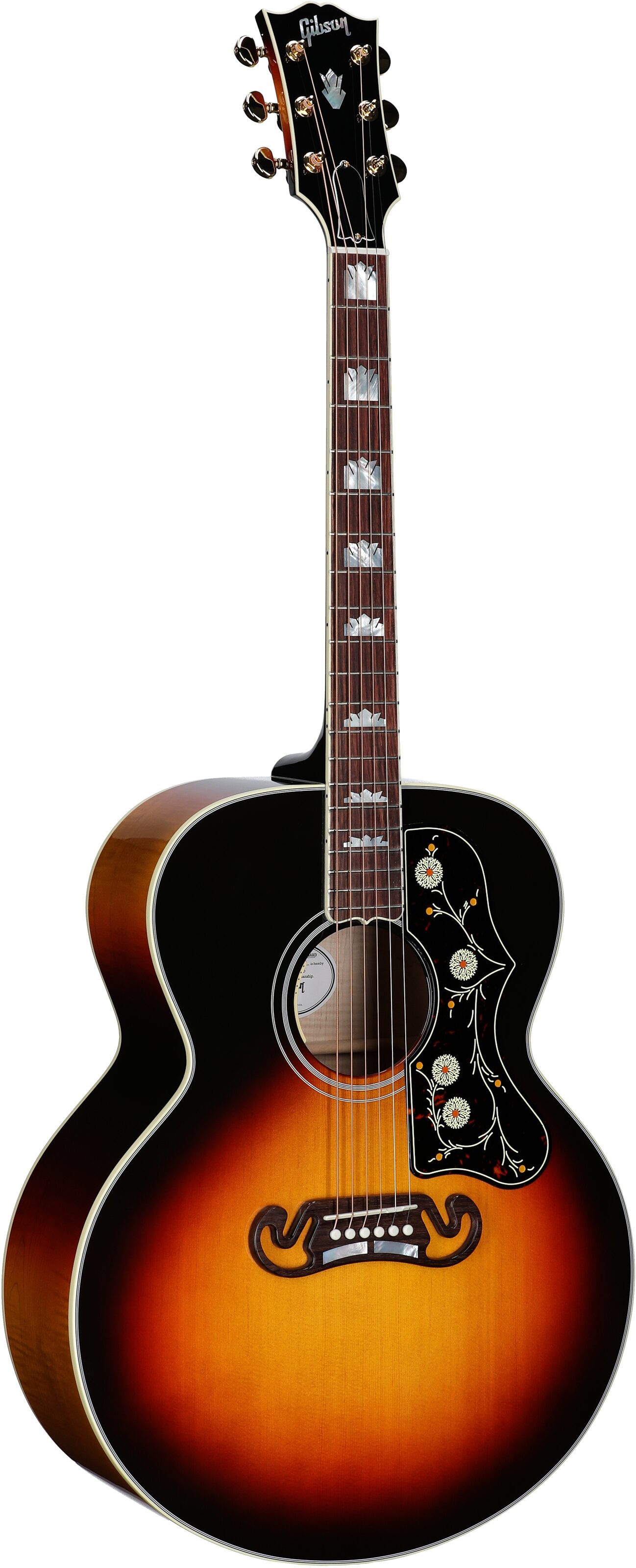 Gibson SJ-200 Standard Maple Jumbo Acoustic-Electric Guitar (with Case), Tri-Burst, Serial Number 20085063, Body Left Front