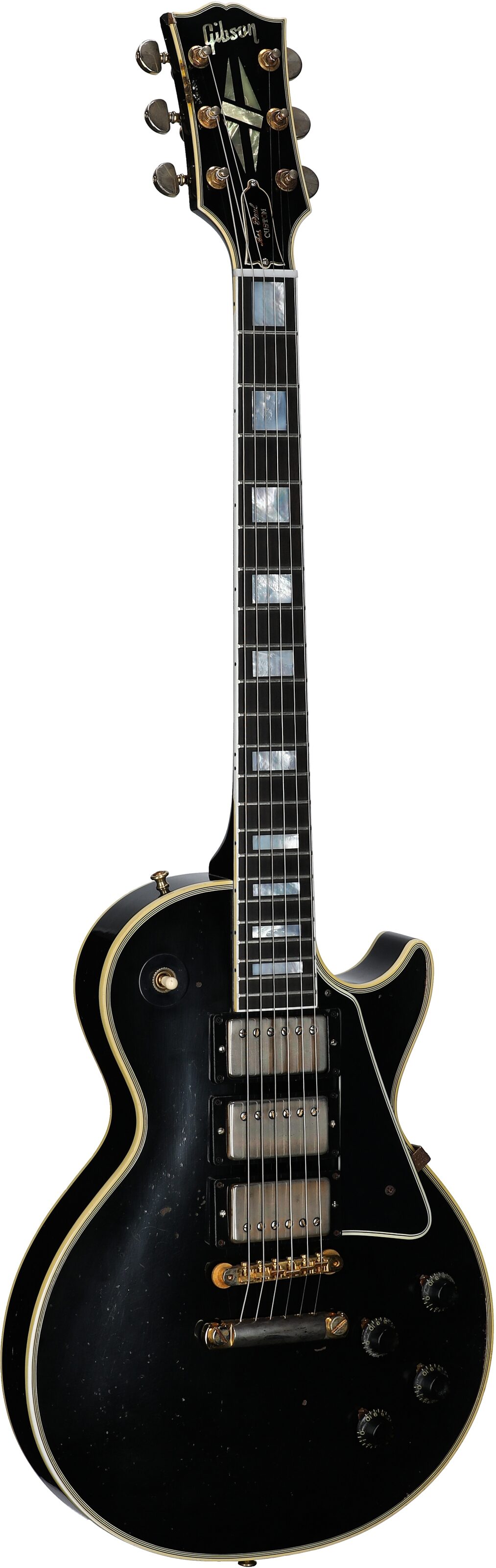 Gibson Custom Shop Eric Clapton 1958 Les Paul Custom Electric Guitar, Ebony, Serial Number EC 052, Body Left Front