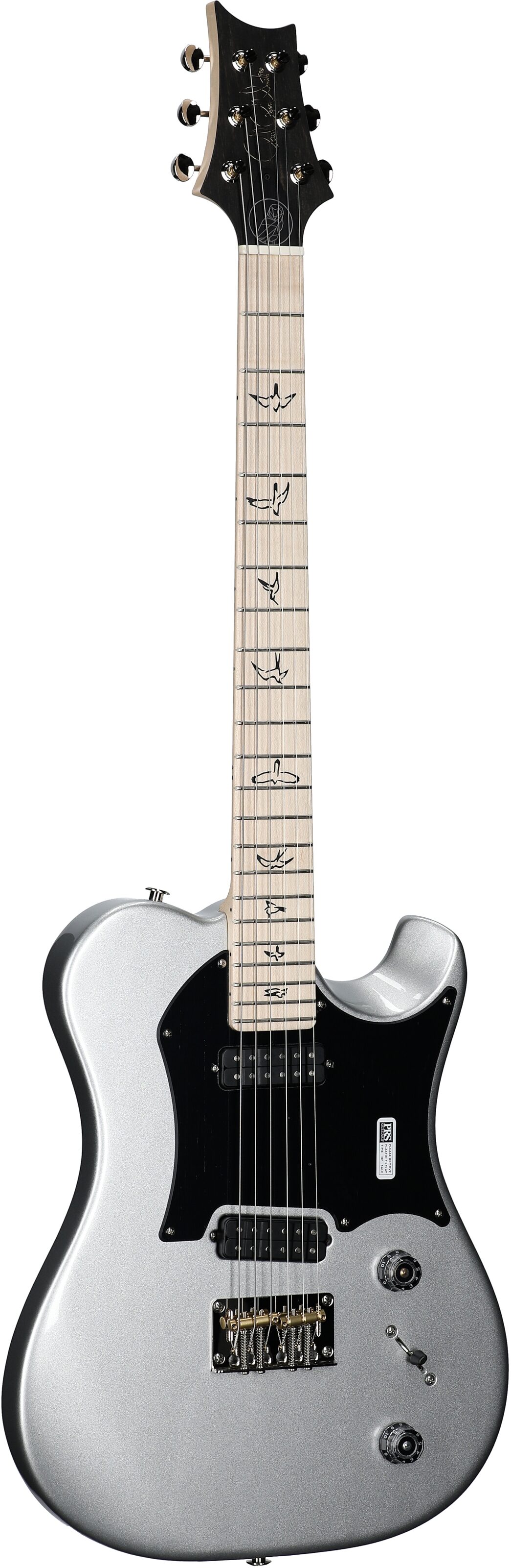 PRS Paul Reed Smith Myles Kennedy Electric Guitar (with Gig Bag), Platinum Metallic, Serial Number 0402089, Body Left Front