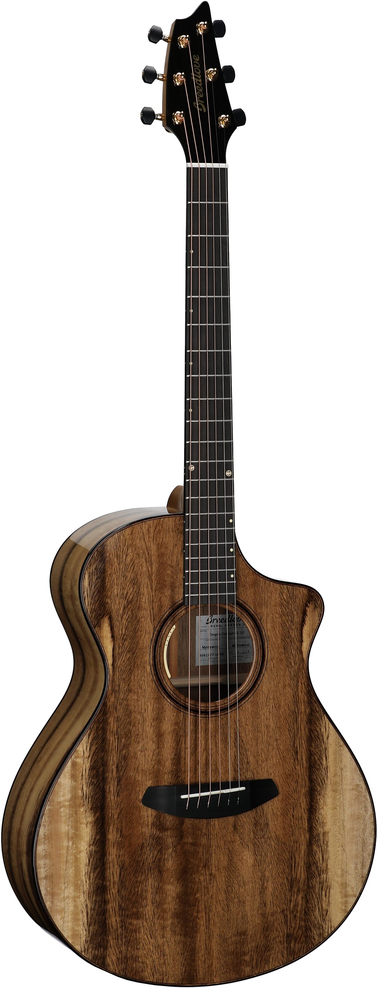 Breedlove Oregon Concert CE Myrtlewood-Myrtlewood SE Acoustic-Electric Guitar (with Case), New, Serial Number 30427, Body Left Front