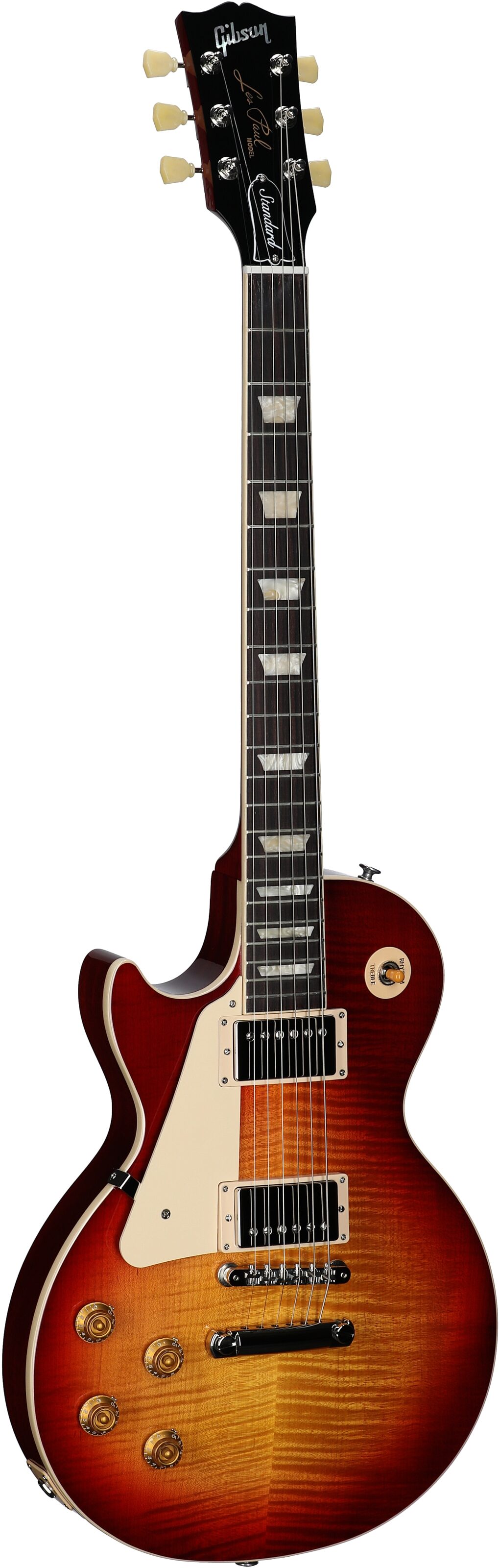 Gibson Les Paul Standard '50s Electric Guitar, Left-Handed (with Case), Heritage Cherry Sunburst, Serial Number 234540104, Body Left Front