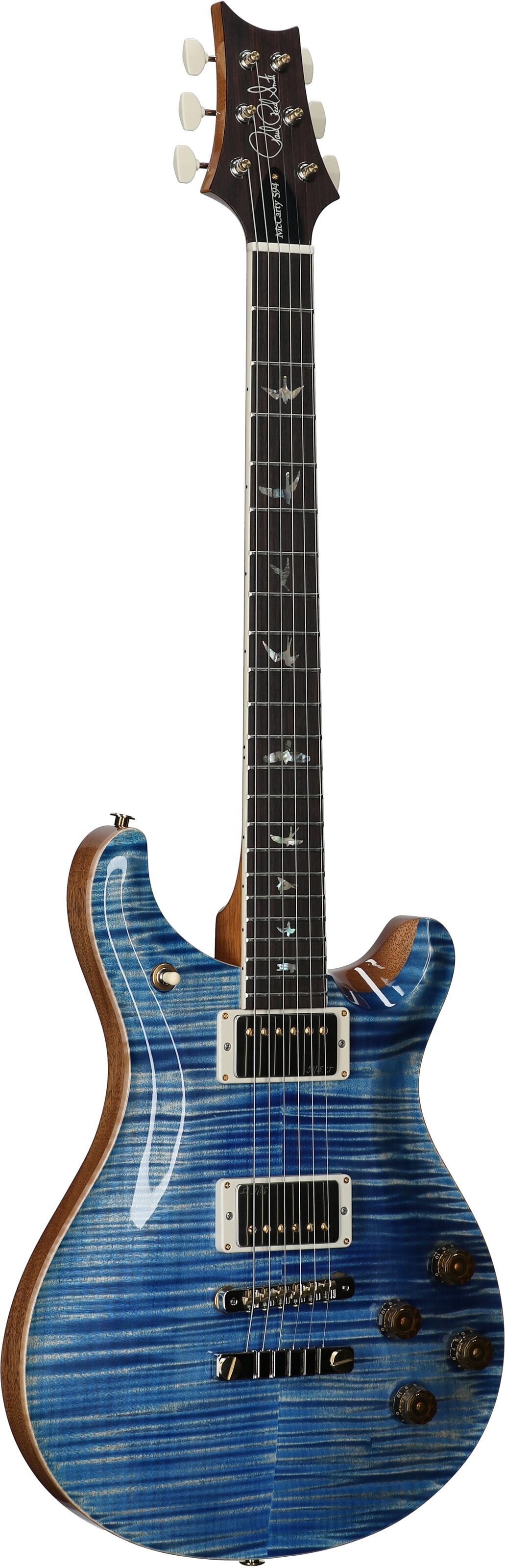 PRS Paul Reed Smith McCarty 594 10-Top Electric Guitar (with Case), Faded Blue Jean, Serial Number 0396061, Body Left Front