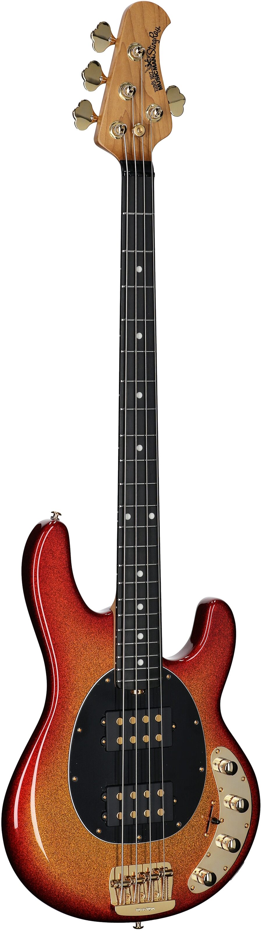 Ernie Ball Music Man StingRay Special HH Electric Bass (with Case), Cherry Punch, Serial Number K06361, Body Left Front