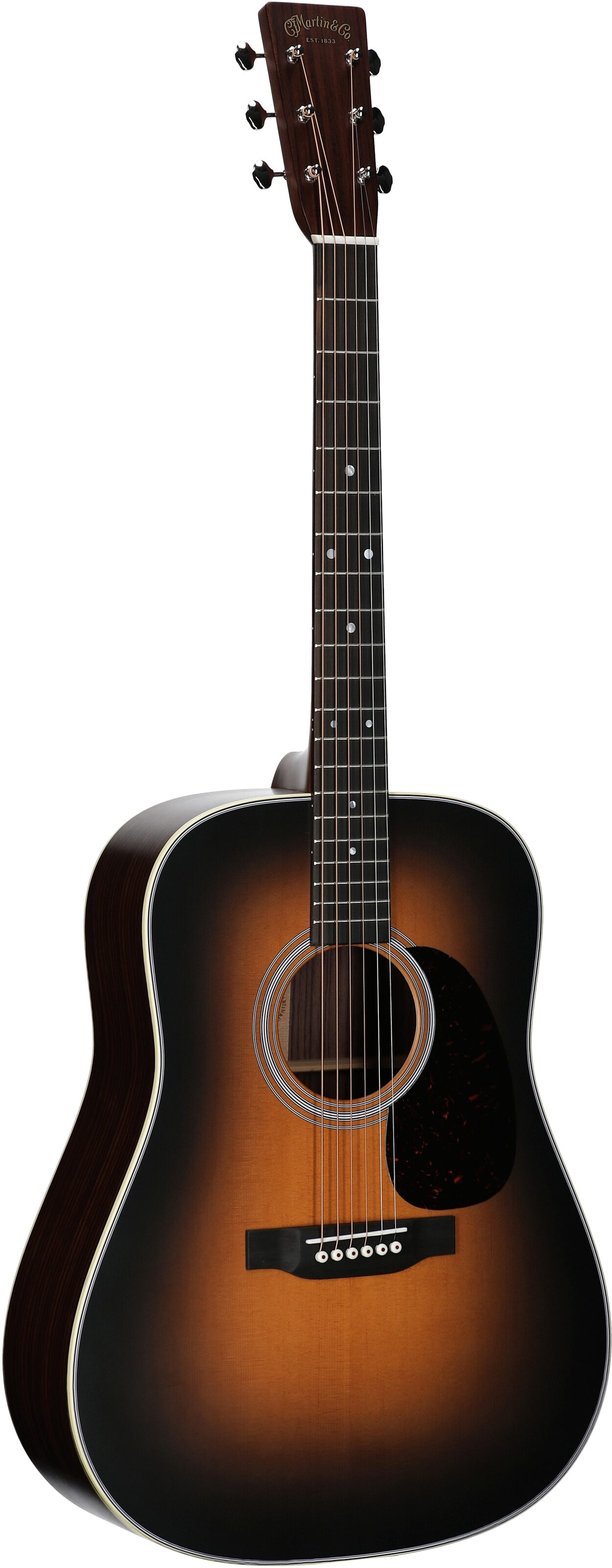 Martin D-28 Satin Acoustic Guitar (with Case), Burst, Serial Number M2914951, Body Left Front