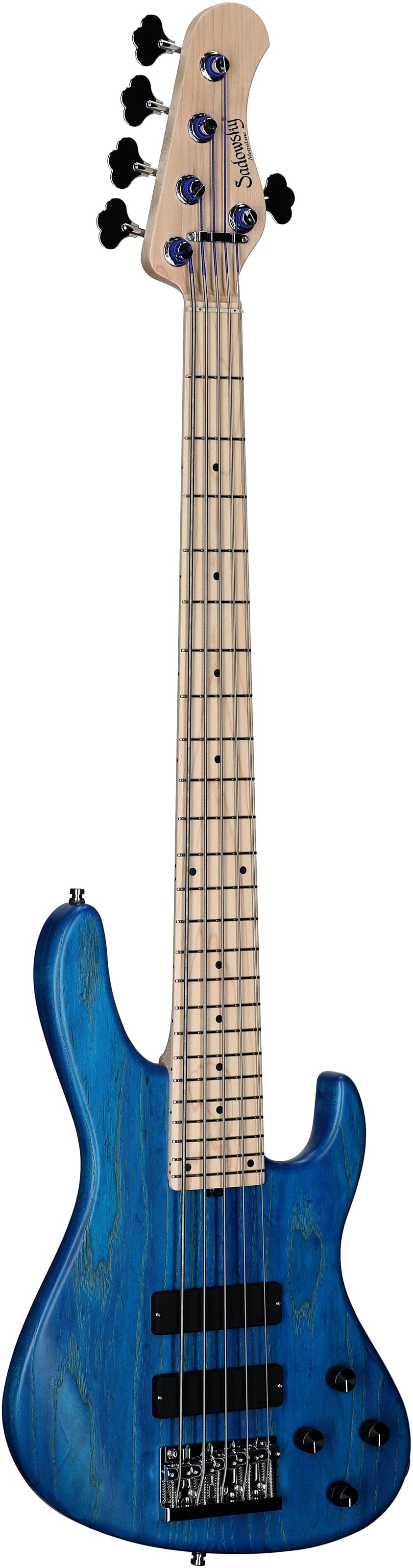 Sadowsky MetroLine 24-fret Modern Bass, 5-String (with Gig Bag), Ocean Blue, Serial Number SML F 004385-24, Body Left Front