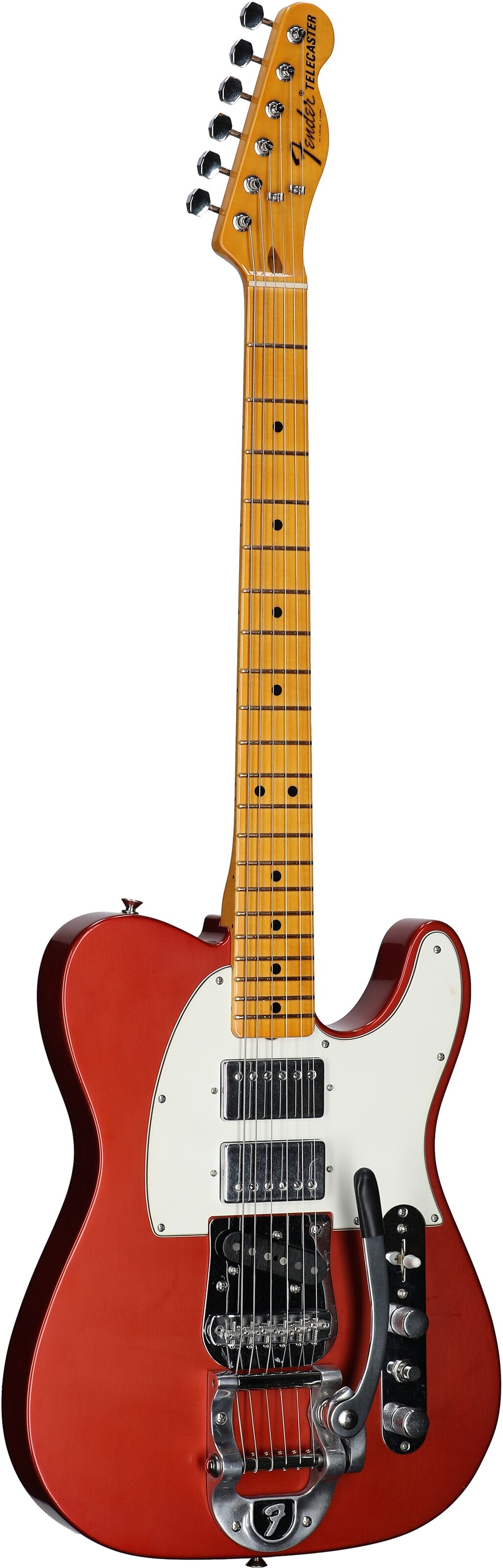 Fender Stories Mike Campbell Telecaster Electric Guitar, Maple Fingerboard (with Case), Red Dog, Serial Number MC240104, Body Left Front