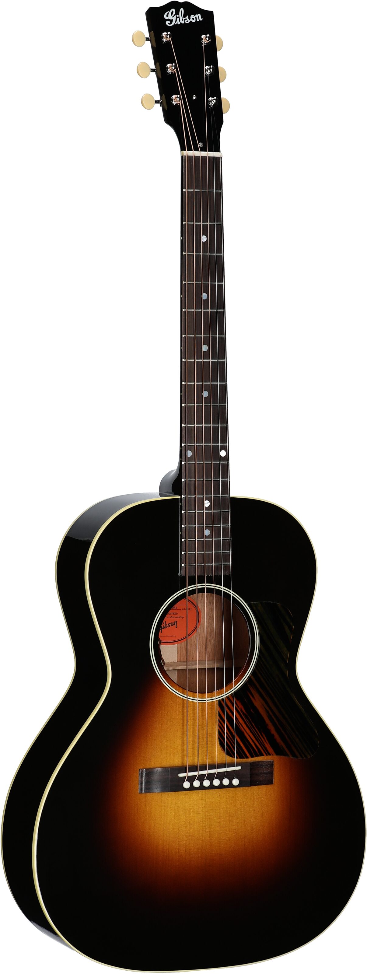 Gibson L-00 Original Acoustic-Electric Guitar (with Case), Vintage Sunburst, Serial Number 20555085, Body Left Front