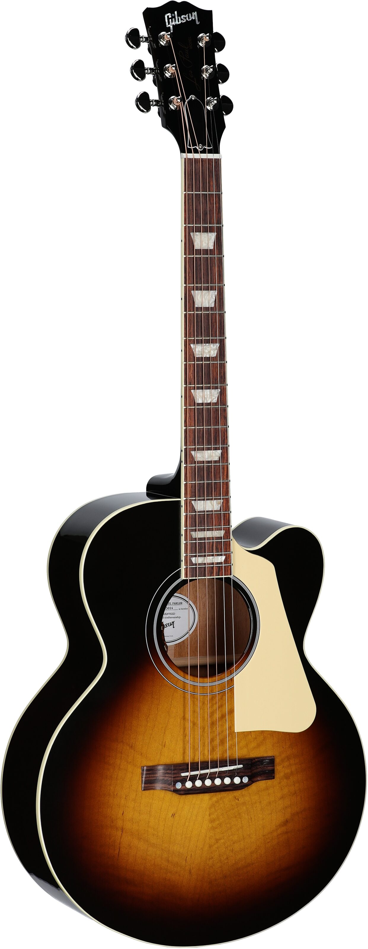 Gibson Les Paul Parlor Acoustic-Electric Guitar (with Case), Vintage Sunburst, Serial Number 20735014, Body Left Front