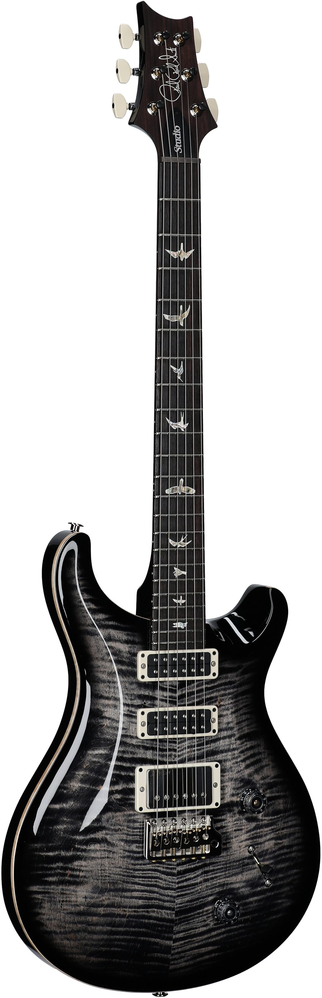PRS Paul Reed Smith Studio Electric Guitar (with Case), Charcoal Burst, Serial Number 0401479, Body Left Front
