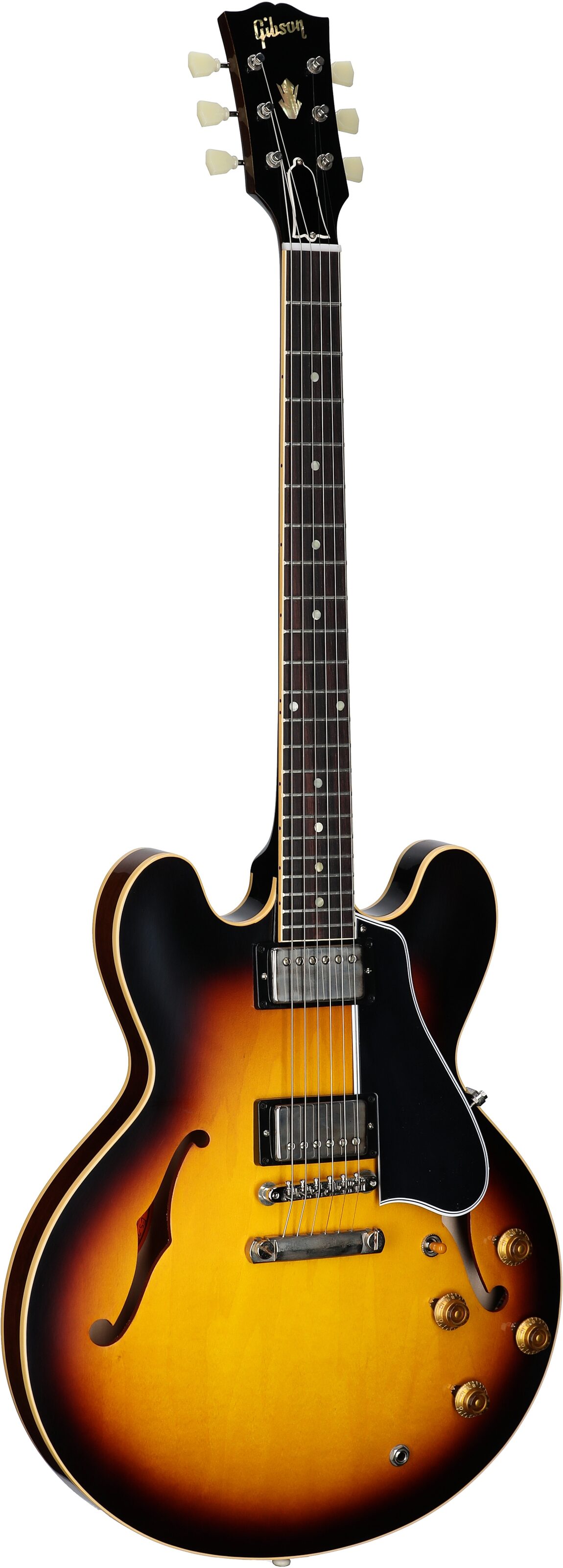 Gibson Custom 1959 ES-335 Reissue VOS Electric Guitar (with Case), Vintage Burst, Serial Number A940440, Body Left Front