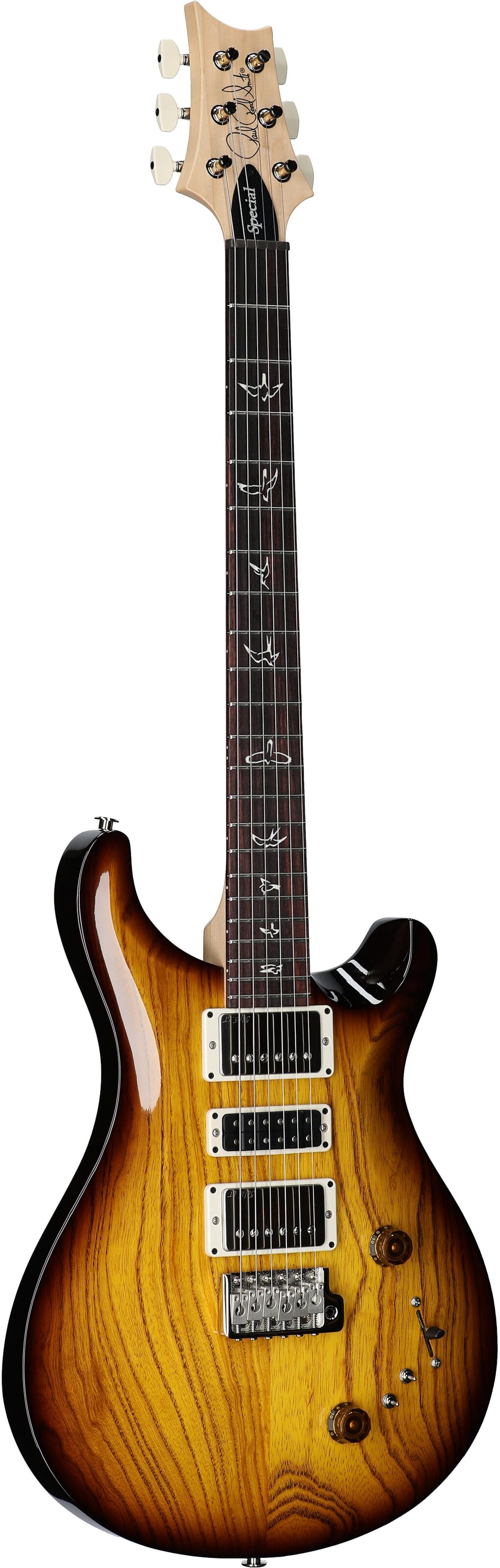 PRS Paul Reed Smith Swamp Ash Special Electric Guitar, with Rosewood Fingerboard (with Gig Bag), McCarty Tobacco Sunburst, Serial Number 0403943, Body Left Front