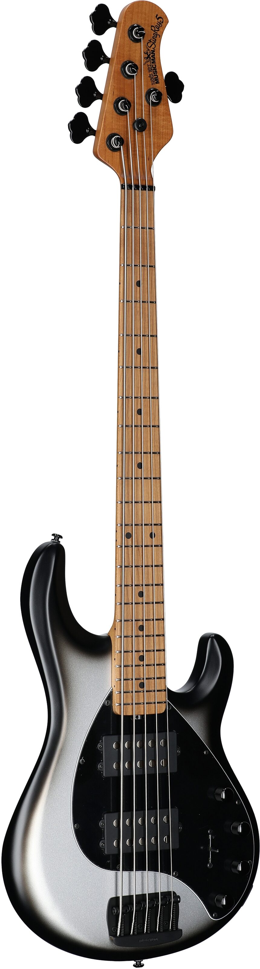 Ernie Ball Music Man StingRay 5 Special HH Electric Bass (with Case), Black Rock, Serial Number K07671, Body Left Front