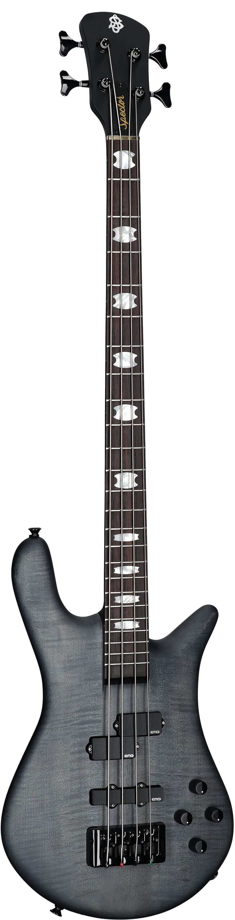 Spector Euro4 LX Electric Bass (with Gig Bag), Black Stain Matte, Serial Number 21NB22527, Body Left Front