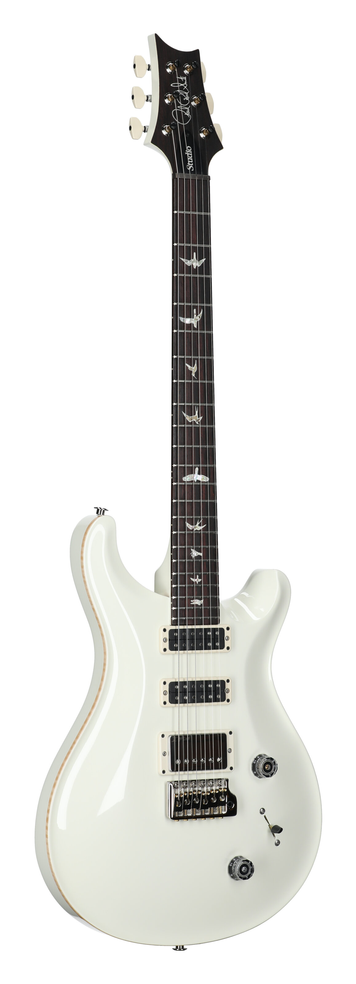PRS Paul Reed Smith Studio Electric Guitar (with Case), Antique White, Serial Number 0399173, Body Left Front