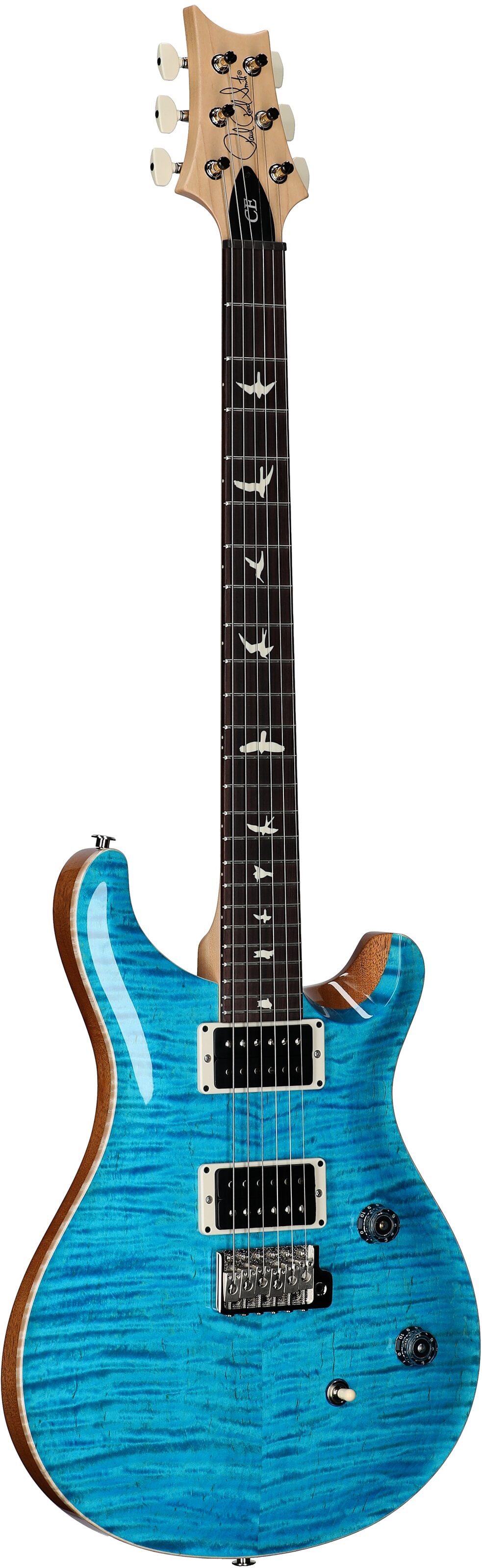 PRS Paul Reed Smith CE24 Electric Guitar (with Gig Bag), Carroll Blue, Serial Number 0405386, Body Left Front