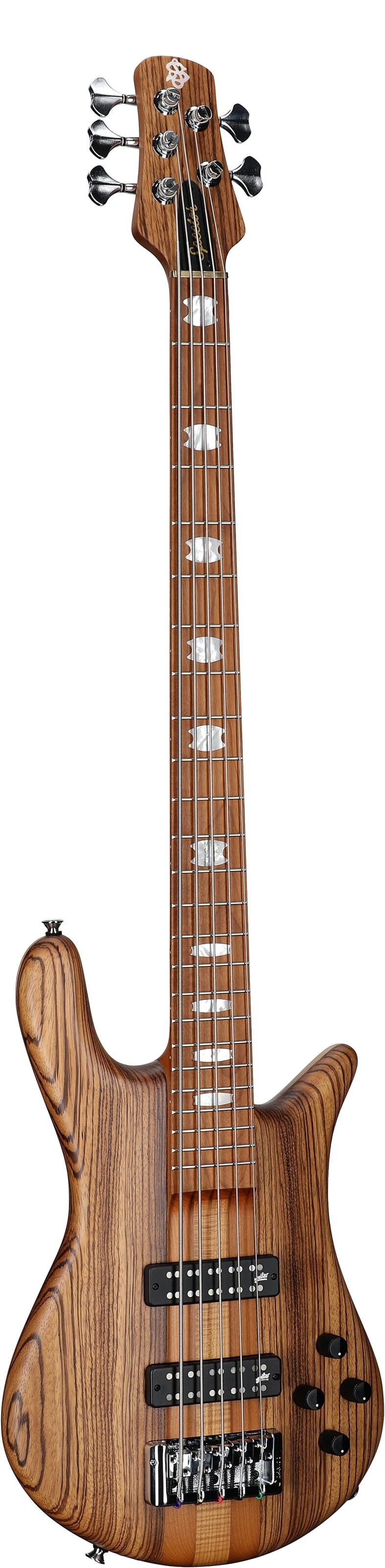 Spector Euro 5 RST Electric Bass, 5-String (with Gig Bag), Zebrawood Natural Matte, Serial Number NB22793, Body Left Front