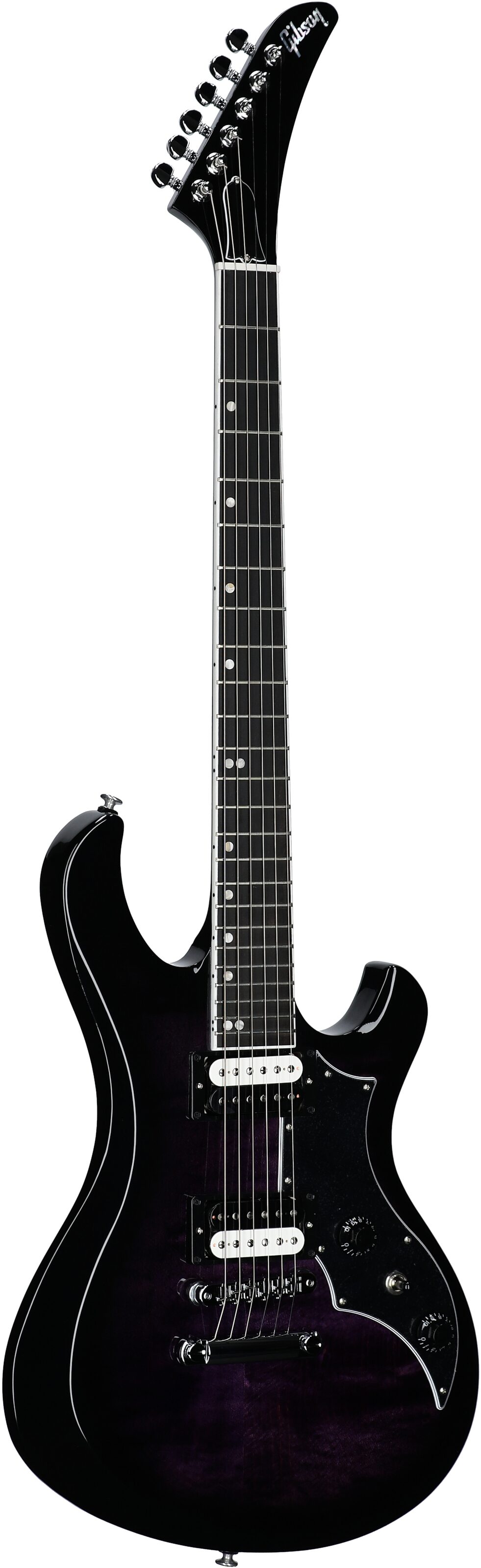 Gibson Victory Figured Top Electric Guitar (with Case), Purple Burst, Serial Number 207350166, Body Left Front