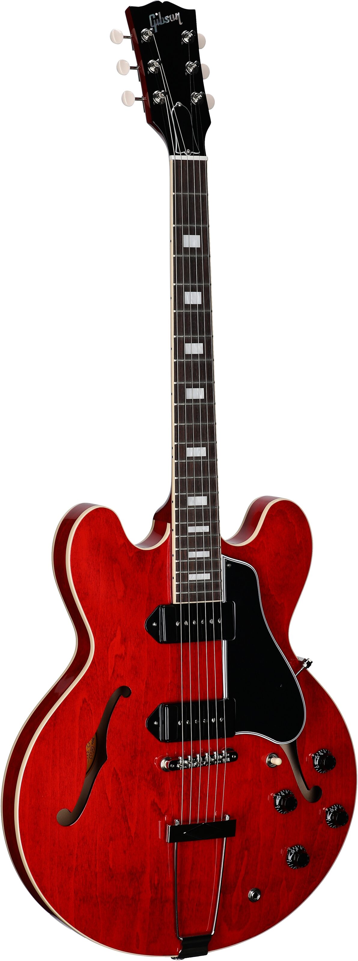 Gibson ES-330 Hollow Body Electric Guitar (with Case), Sixties Cherry, Serial Number 234740263, Body Left Front