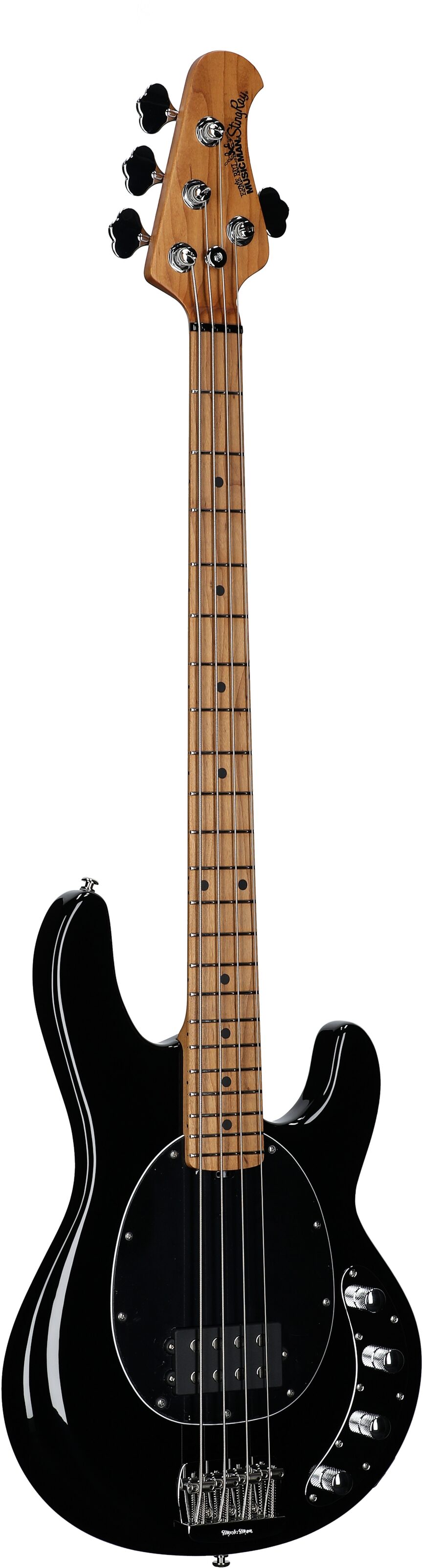 Ernie Ball Music Man StingRay Special Electric Bass (with Case), Black, Serial Number K07565, Body Left Front