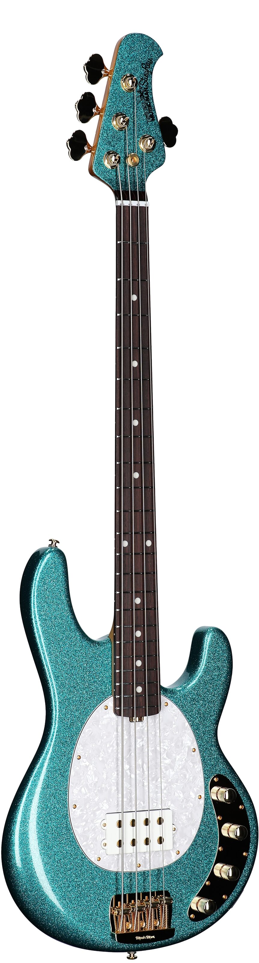 Ernie Ball Music Man StingRay Special Electric Bass (with Mono Case), Ocean Sparkle, Serial Number K06317, Body Left Front