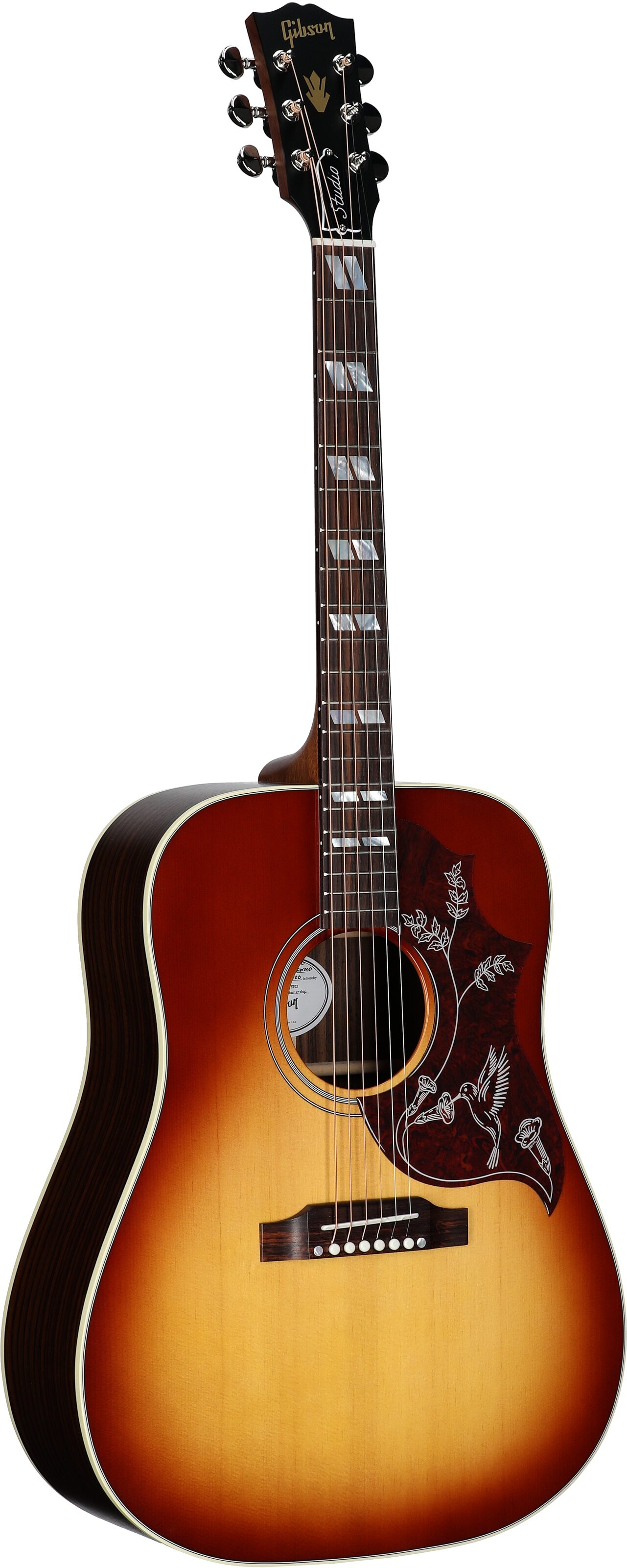 Gibson Hummingbird Studio Rosewood Acoustic-Electric Guitar, Rosewood Burst, Serial Number 20875100, Body Left Front