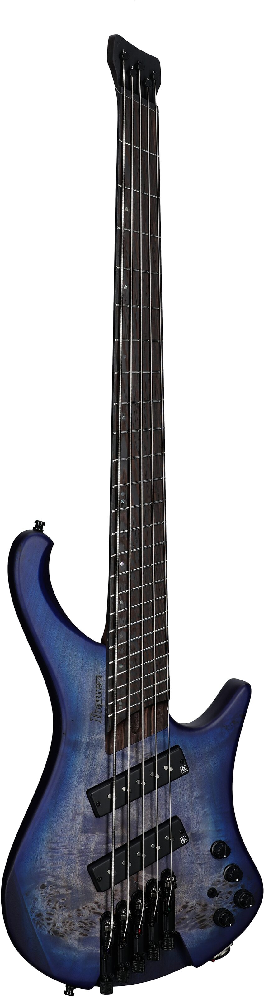 Ibanez EHB1505MS Bass Guitar, 5-String (with Gig Bag), Pacific Blue Burst, Serial Number I240608435, Body Left Front