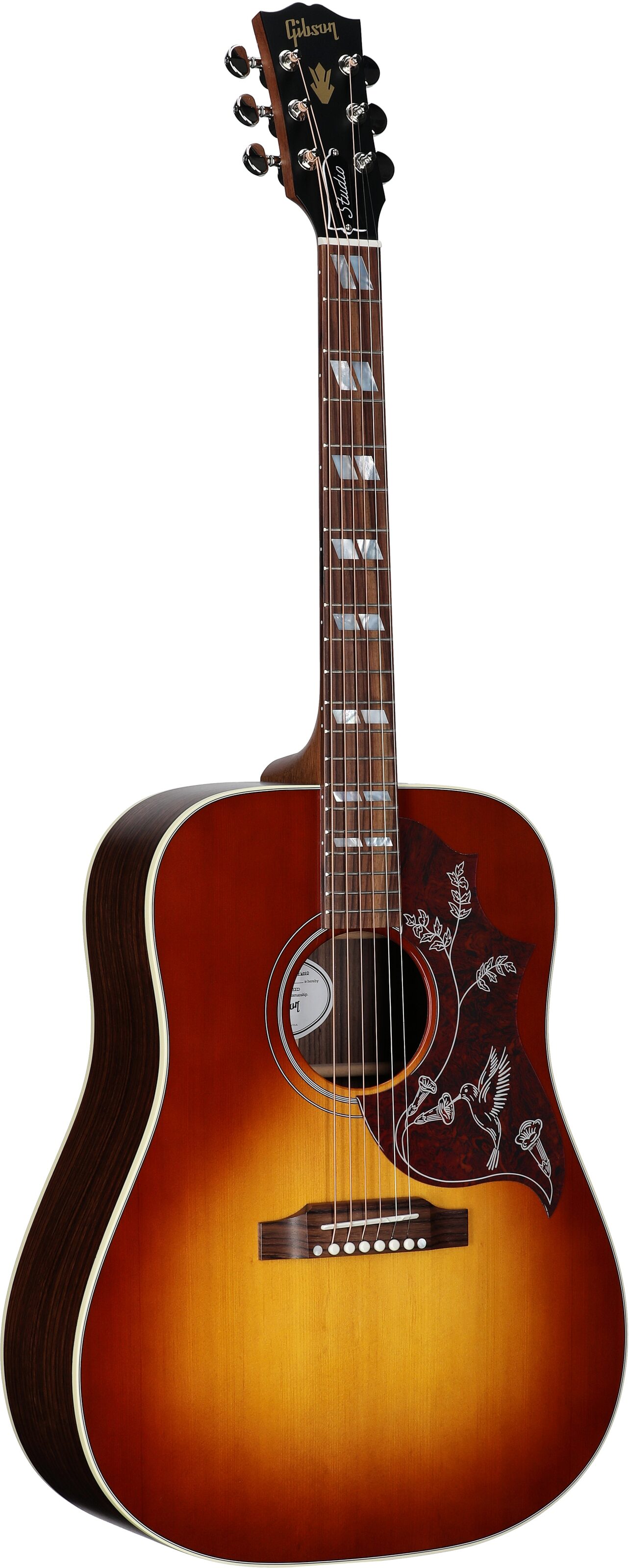 Gibson Hummingbird Studio Rosewood Acoustic-Electric Guitar, Rosewood Burst, Serial Number 21155068, Body Left Front