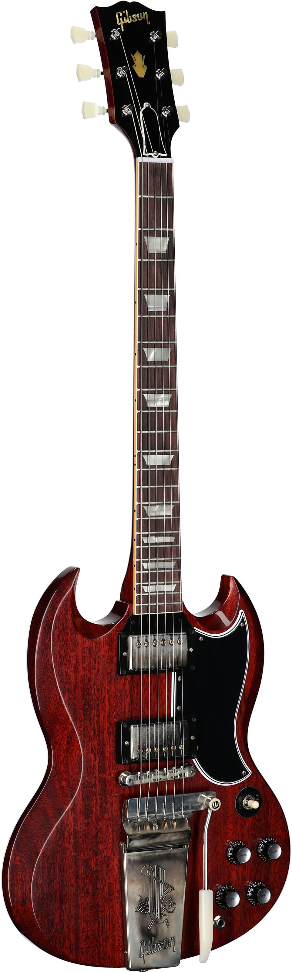 Gibson Custom Shop 1964 SG Standard Maestro Vibrola VOS, (with case), Cherry, Serial Number 502314, Body Left Front