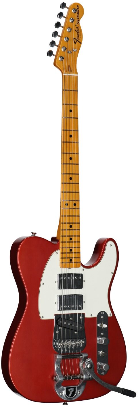 Fender Stories Mike Campbell Telecaster Electric Guitar, Maple Fingerboard (with Case), Red Dog, Serial Number MC250501, Body Left Front