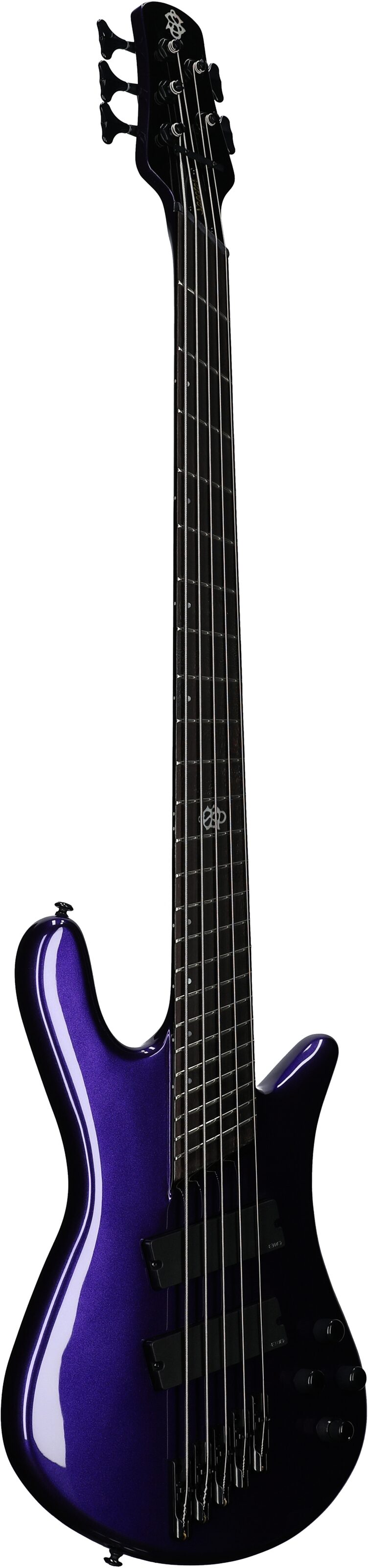 Spector NS Dimension HP Multi-Scale 5-String Bass Guitar (with Bag), Plum Crazy, Body Left Front