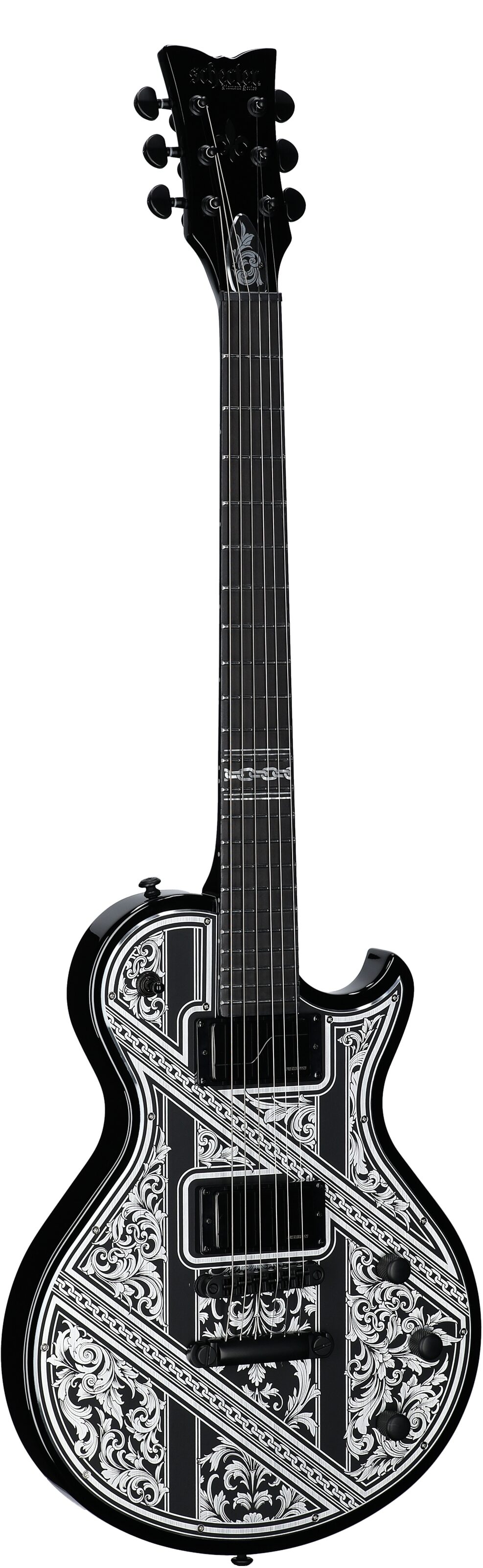 Schecter Solo II Przym Palladium Electric Guitar, Gloss Black, Body Left Front