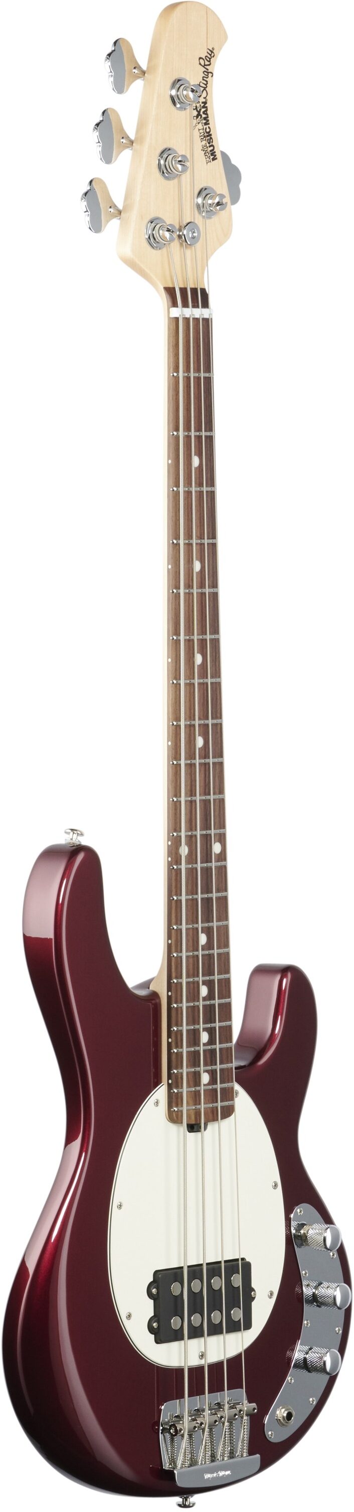 Ernie Ball Music Man Short Scale StingRay Electric Bass (with Case), Body Left Front