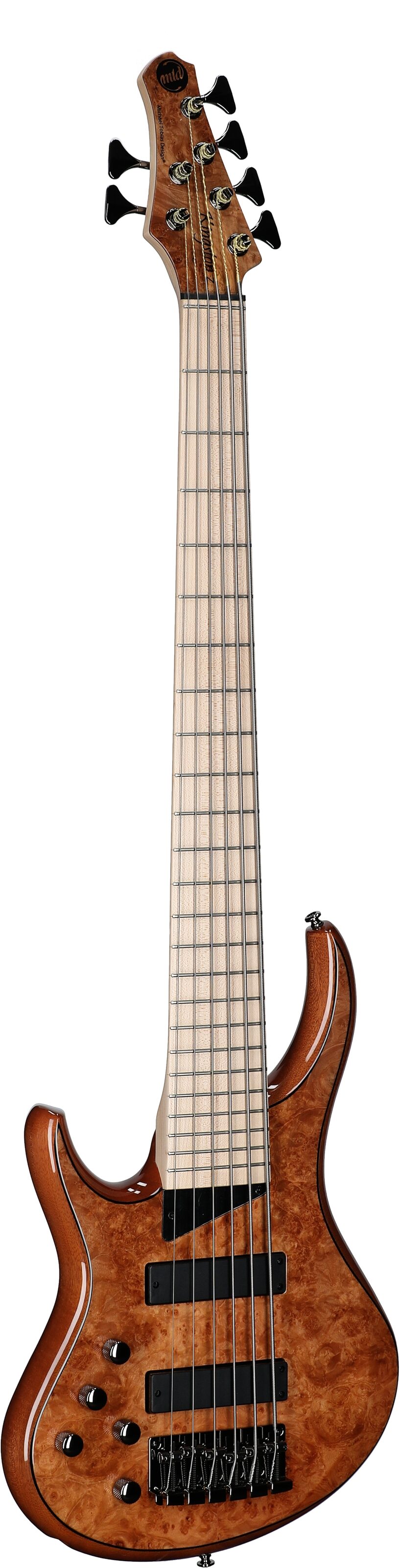 MTD Kingston Z6MP Electric Bass, 6-String (with Maple Fingerboard), Natural, Body Left Front