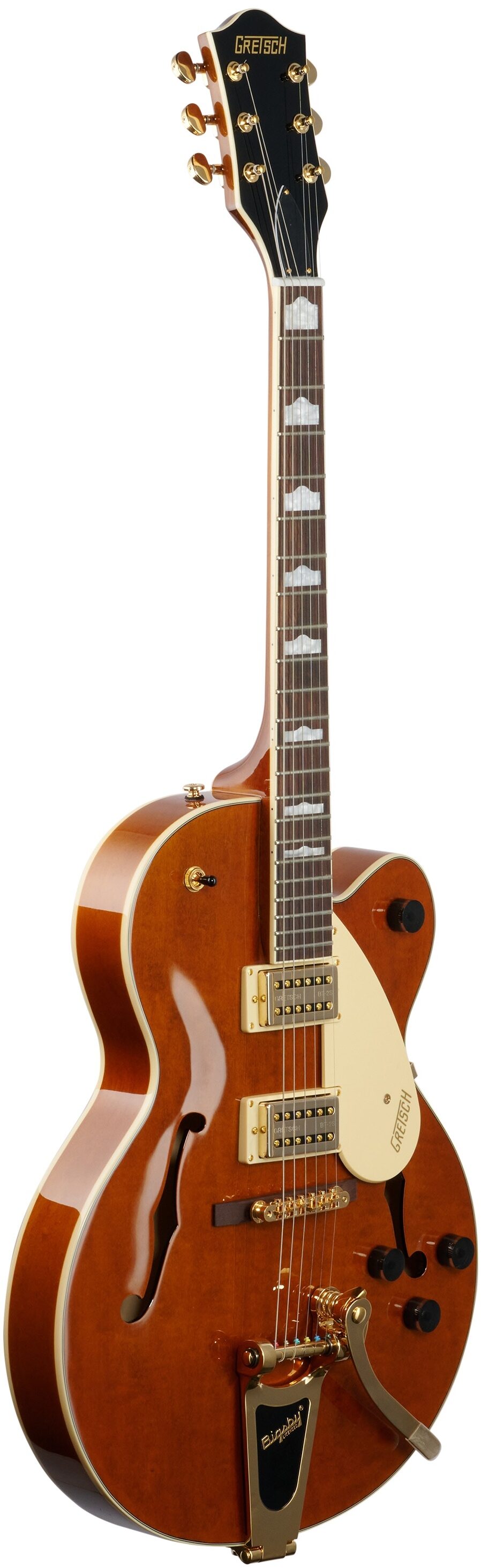 Gretsch G2410TG Streamliner Hollowbody Single-Cut Electric Guitar, Single Barrel, Body Left Front