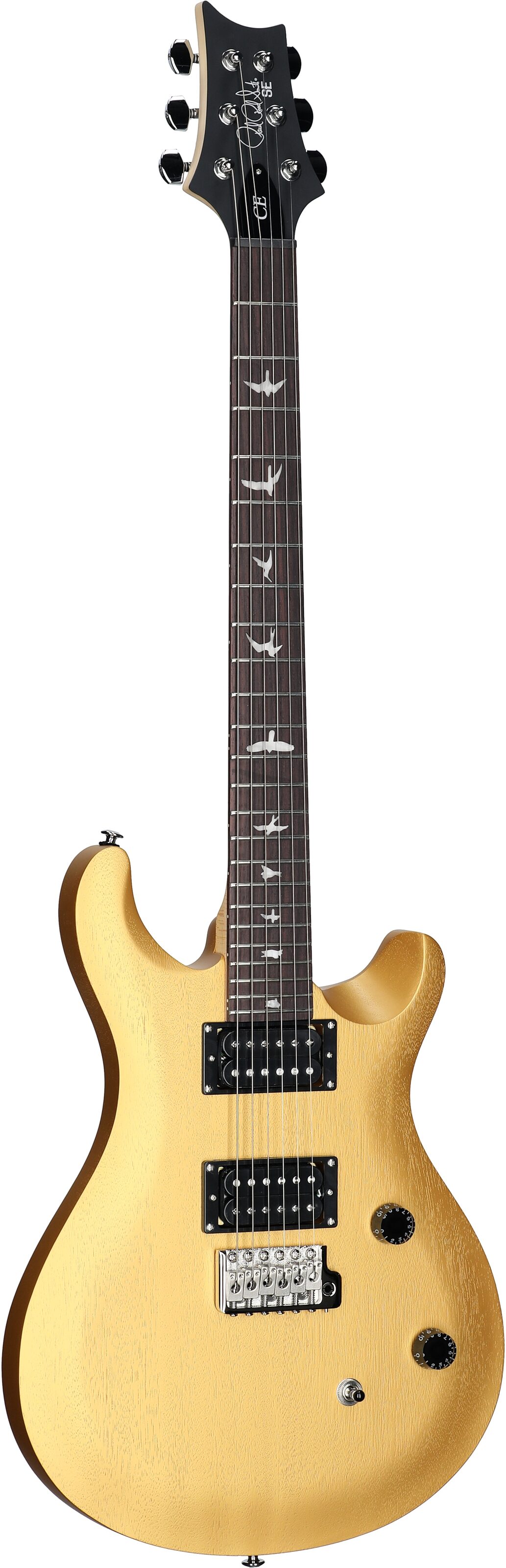PRS Paul Reed Smith SE CE24 Standard Satin Electric Guitar (with Gig Bag), Metallic Gold, Open Box (Very Good), Body Left Front