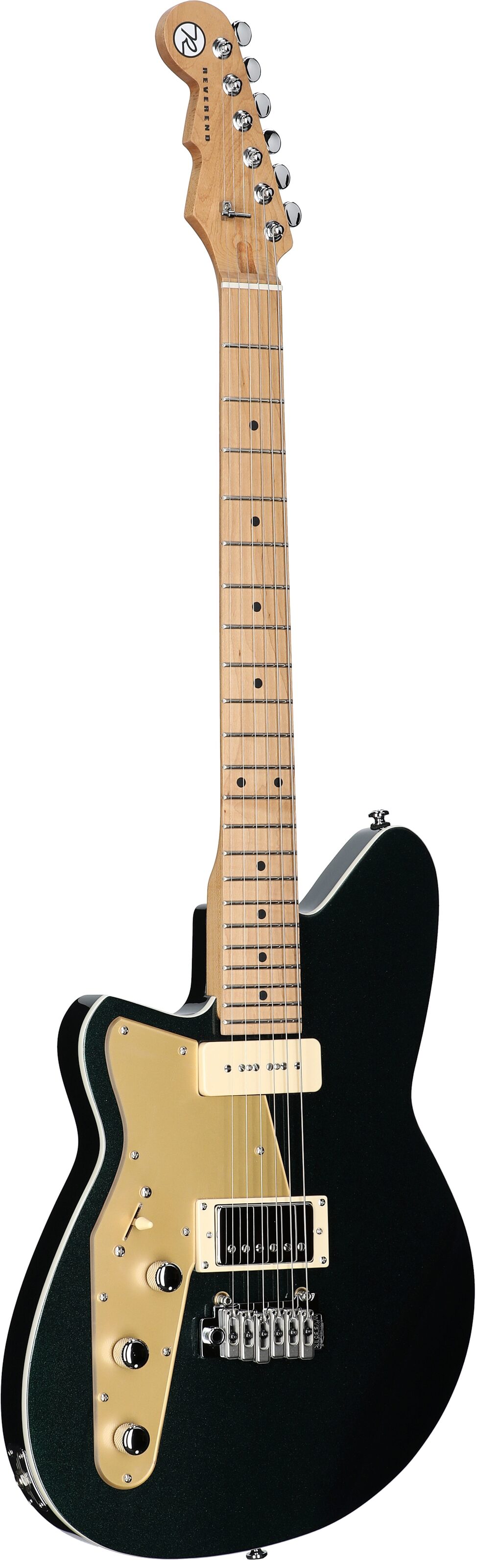 Reverend Double Agent W Electric Guitar, Left-Handed, Outfield Ivy, Body Left Front