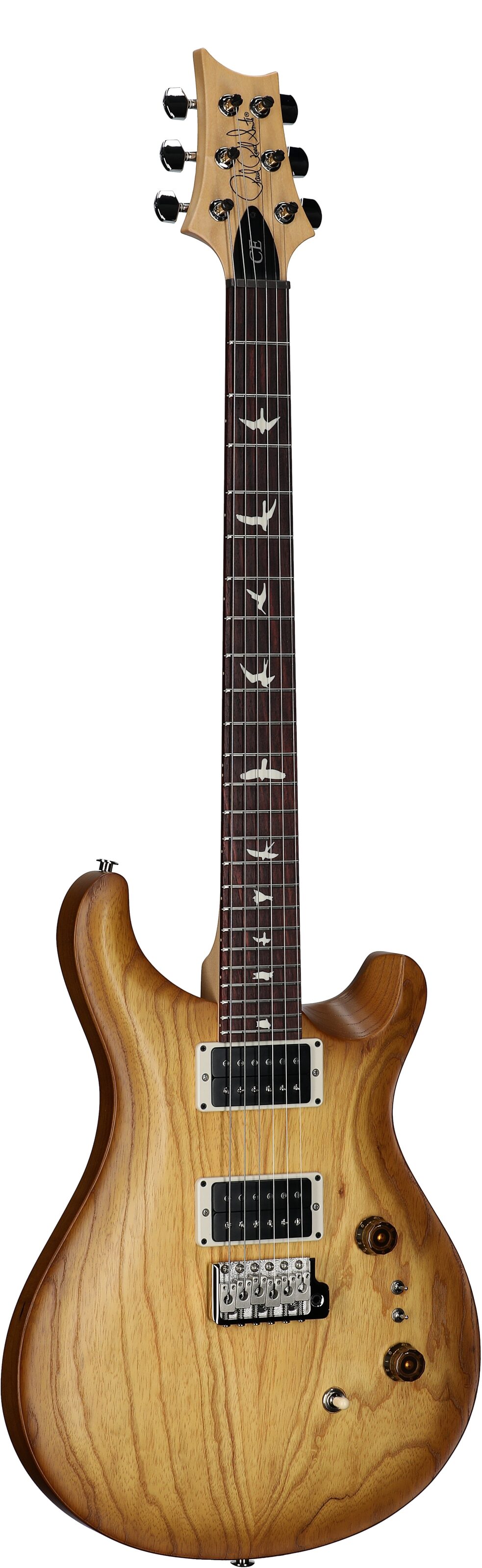 PRS Paul Reed Smith CE 24-08 Swamp Ash Electric Guitar (with Gig Bag), Satin Vintage Natural, Body Left Front
