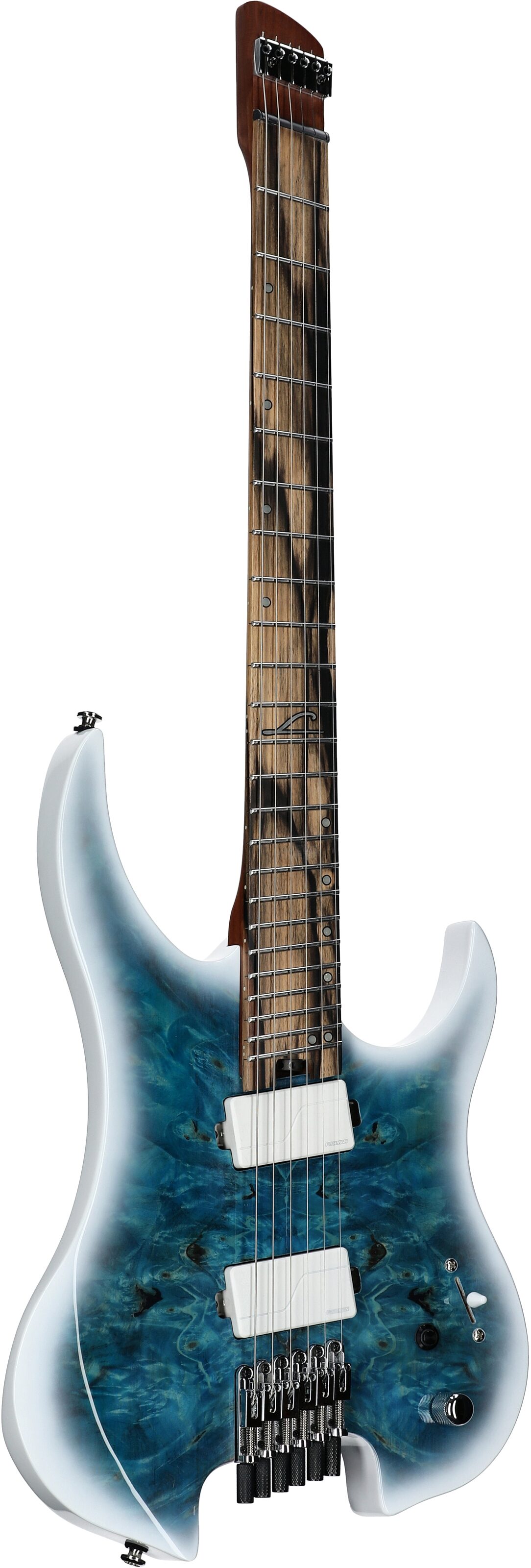Legator Ghost 6 OD Multi-Scale Guitar, Arctic Burst, Body Left Front