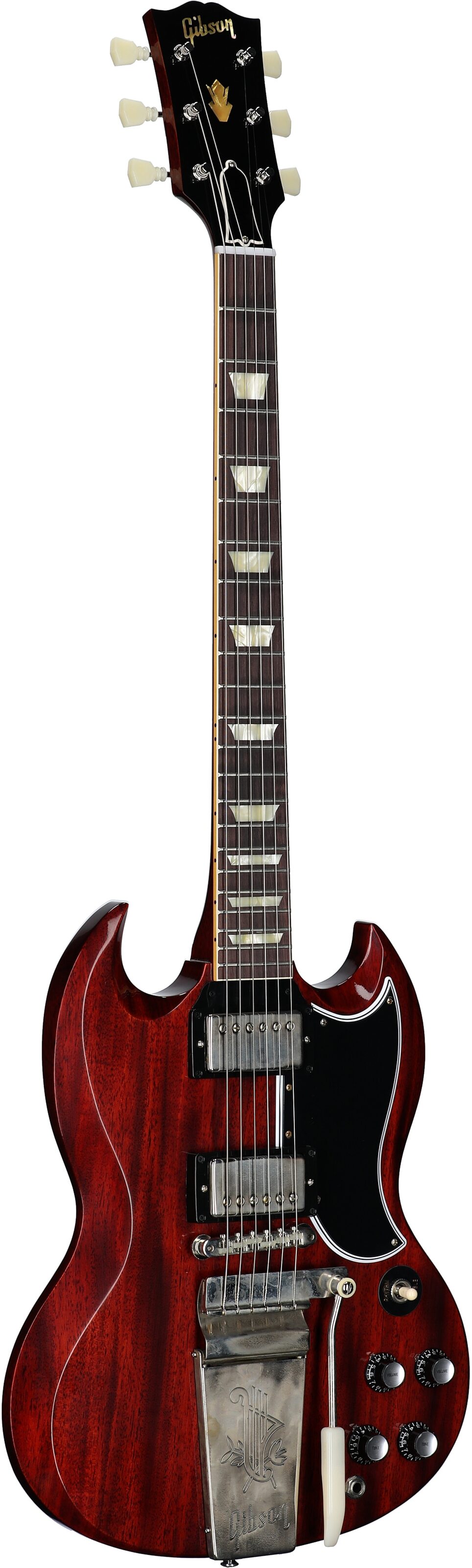 Gibson Custom Shop 1964 SG Standard Maestro Vibrola VOS, (with case), Cherry, Body Left Front