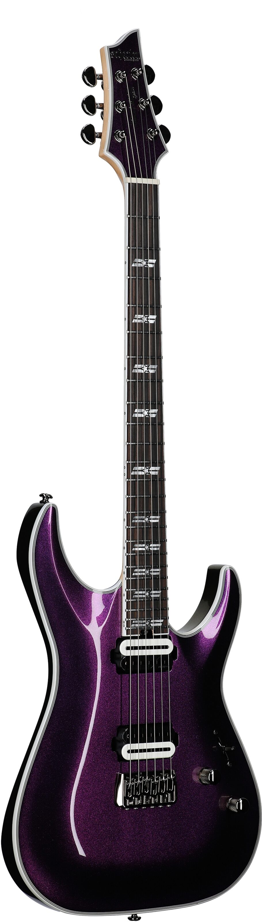 Schecter C1 SLS Custom Electric Guitar, Hollywood Supernova Metallic, Body Left Front