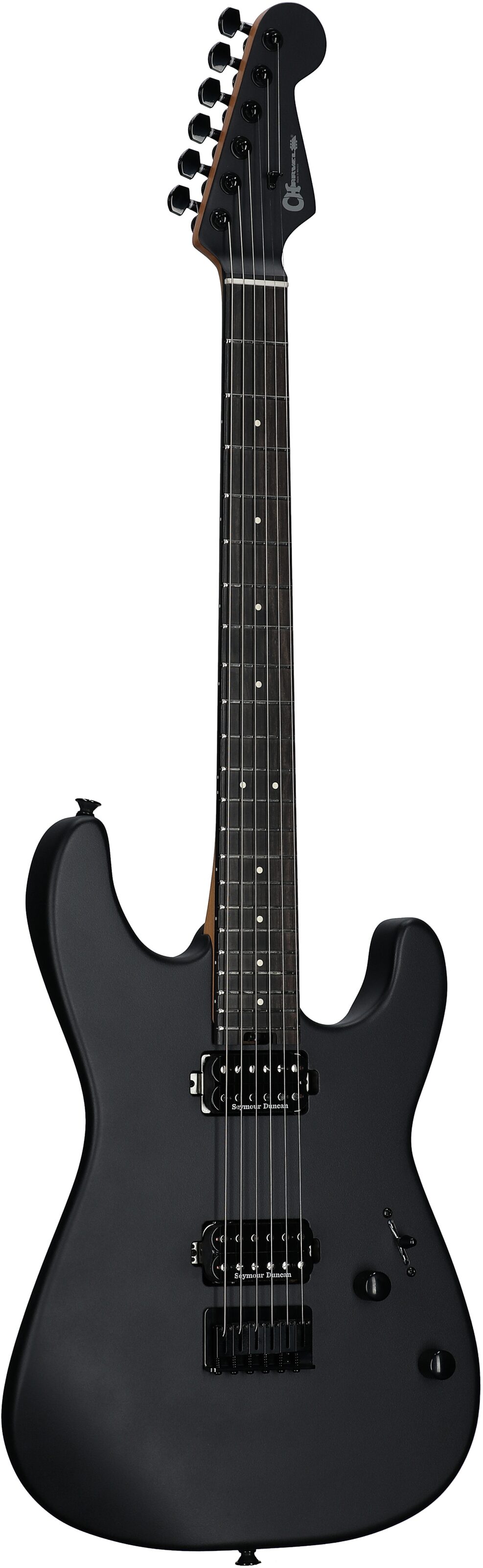 Charvel Pro-Mod Plus SD1 HH HT Electric Guitar, with Ebony Fingerboard, Scorched Earth, Body Left Front
