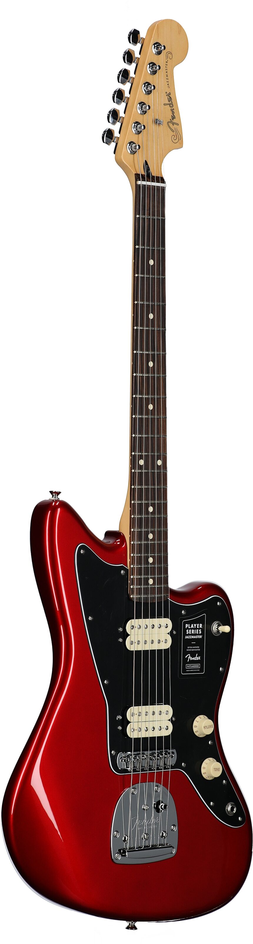 Fender Player Jazzmaster Pau Ferro Electric Guitar, Candy Apple Red, Body Left Front