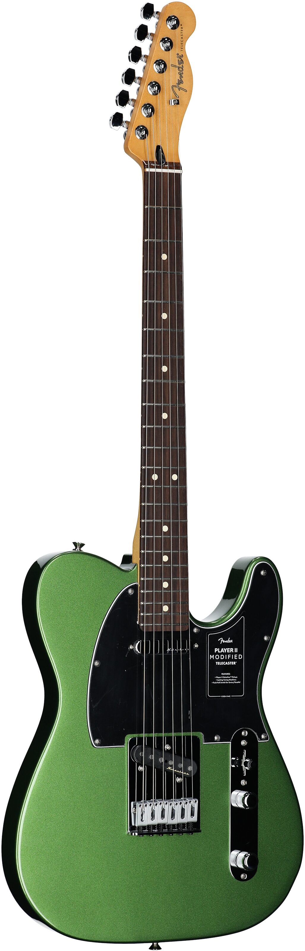Fender Player II Modified Telecaster Electric Guitar, Rosewood Fingerboard (with Gig Bag), Harvest Green, Body Left Front