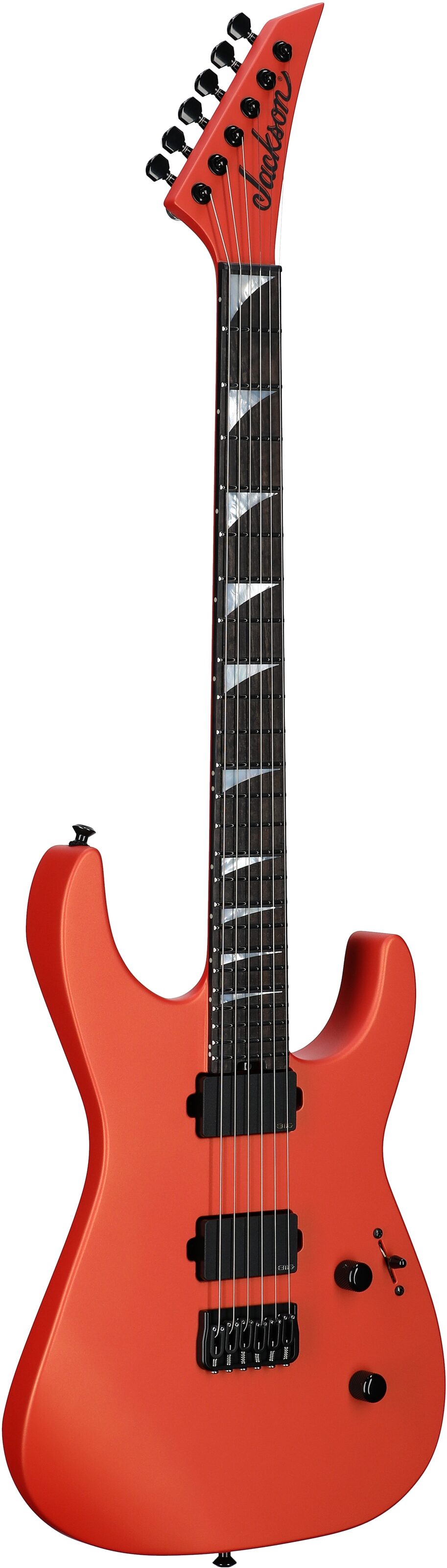 Jackson American Soloist SL2MG HT Electric Guitar (with Case), Lambo Orange, Body Left Front