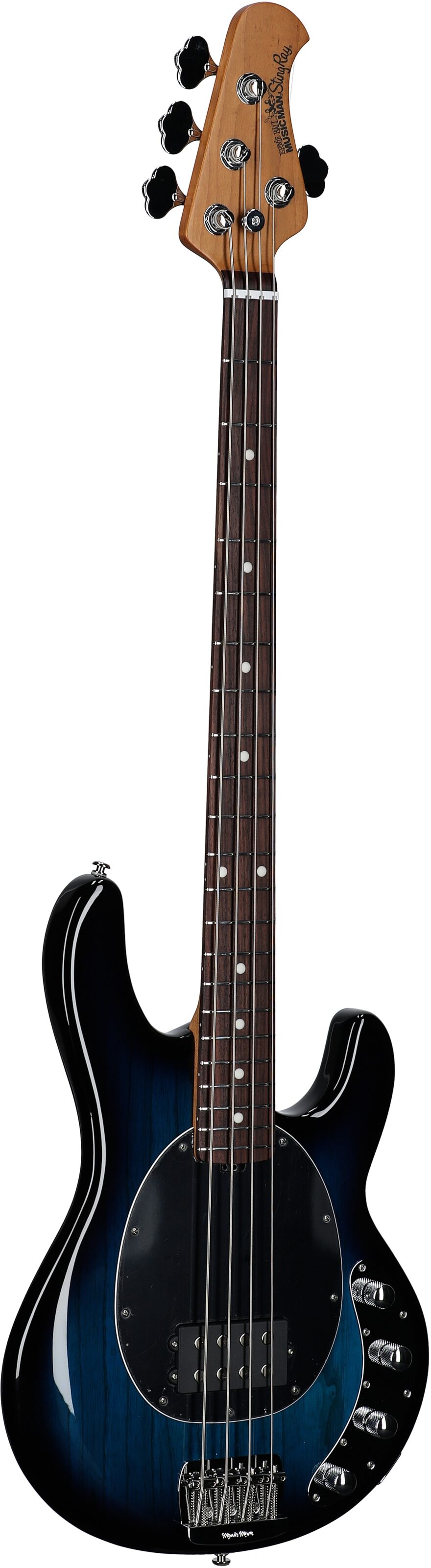 Ernie Ball Music Man StingRay Special Electric Bass (with Mono Case), Pacific Blue, Body Left Front